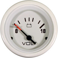 Voltmeter, White, 2 1/8 inch.