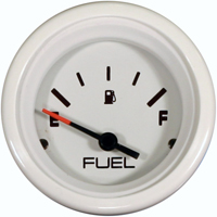 Fuel level, White, 2 1/8 inch.