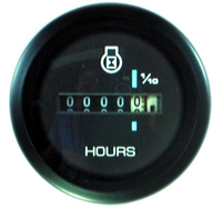 Hour Meter, Black, 2 1/8 inch.