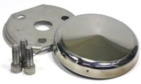 Polished Stainless Steel Cap & Snap Plate Only, 3 Bolt.