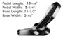 Side Mount Foot Throttle, Polished Aluminum, Push to Accelerate. <br><br> (Uses Standard 33C Cables).