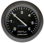 Tach, 0 - 6000, Black, 3 3/8 inch.