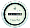 Hour Meter, White, 2 1/8 inch.