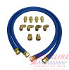 36 inch x 1/2 inch hose, c/w fittings to 1/2 inch N.P.T.