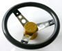13 inch black, pol. SS Dished Classic 3 spoke, 3 bolt