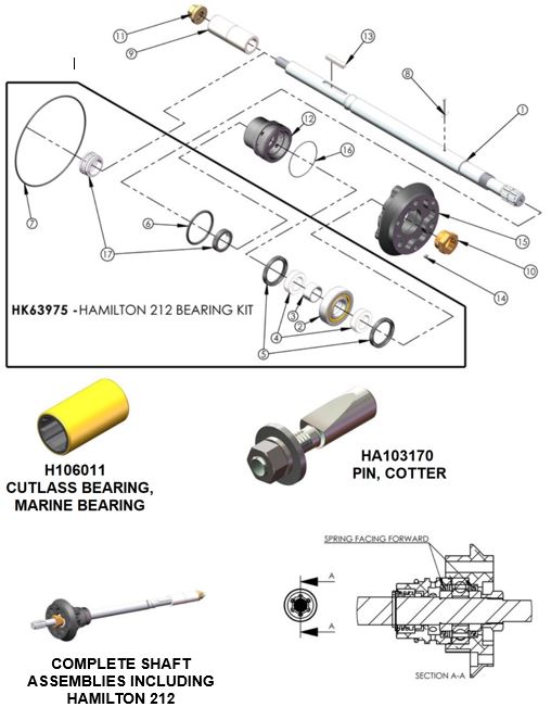 American Turbine parts for Berkeley 12 YJ Jet Drive Pump.